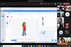 Online learning activities “Program coding practice via Scratch” on September 17, 2021 for grade 4/7