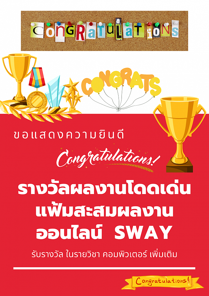 Congratulations for the outstanding awards of E-portfolios from SWAY.